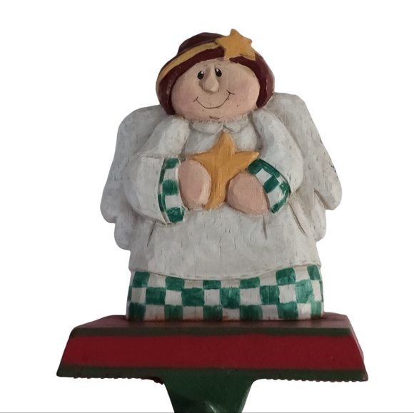 Angel w Star Stocking Hanger Holder Eddie Walker Midwest Cannon Falls Cast Iron - Picture 2 of 8